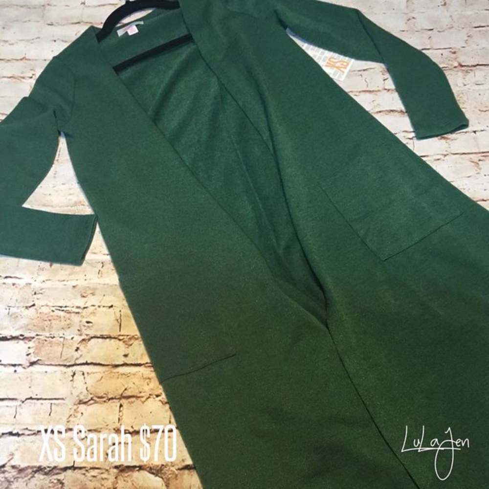 Green Sarah Long Cardigan